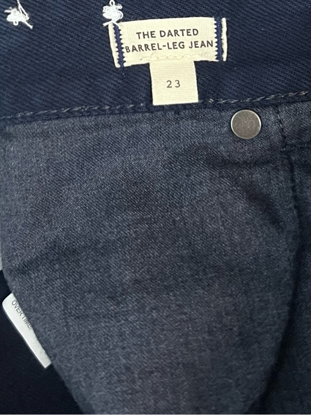NWT Madewell The Darted Barrel-Leg Jean in Garment-Dyed Denim Juniper Berry - Picture 6 of 8